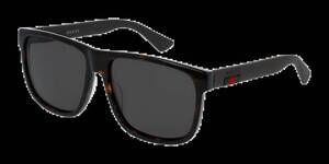 NEW GUCCI men's urban rectangular sunglasses in havana